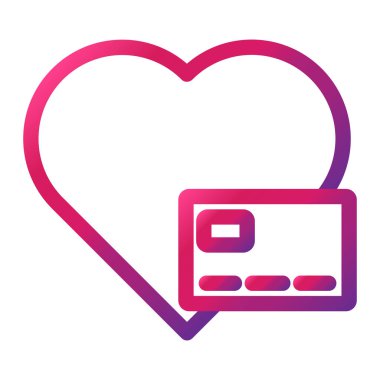 beyaz arkaplanda izole edilmiş gradyan tarzı aşk simgesi