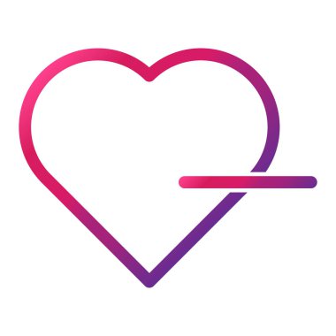 beyaz arkaplanda izole edilmiş gradyan tarzı aşk simgesi