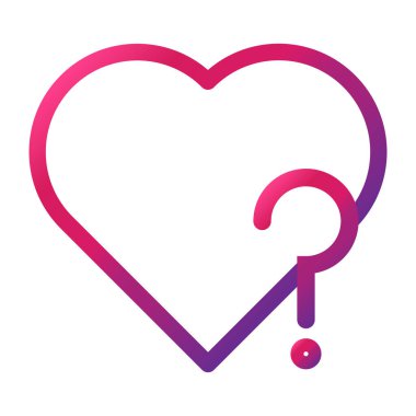 beyaz arkaplanda izole edilmiş gradyan tarzı aşk simgesi