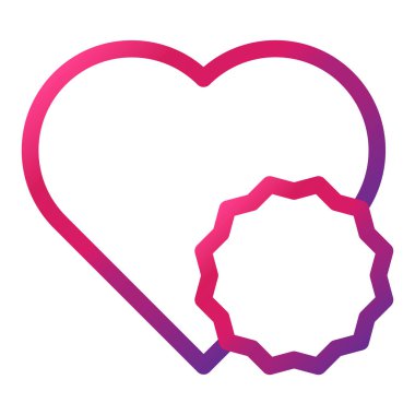 beyaz arkaplanda izole edilmiş gradyan tarzı aşk simgesi