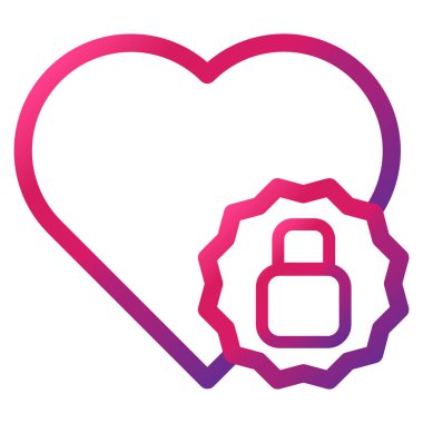 beyaz arkaplanda izole edilmiş gradyan tarzı aşk simgesi