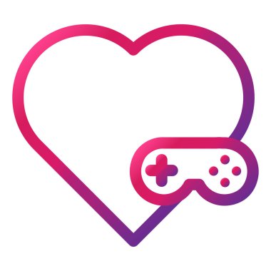 beyaz arkaplanda izole edilmiş gradyan tarzı aşk simgesi