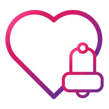 beyaz arkaplanda izole edilmiş gradyan tarzı aşk simgesi