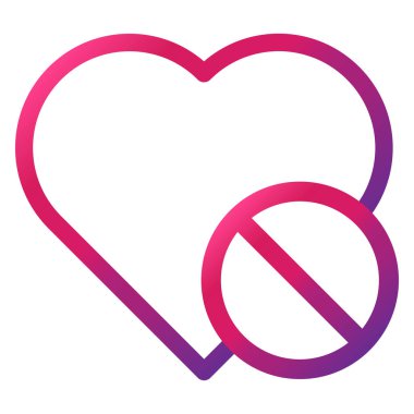 beyaz arkaplanda izole edilmiş gradyan tarzı aşk simgesi