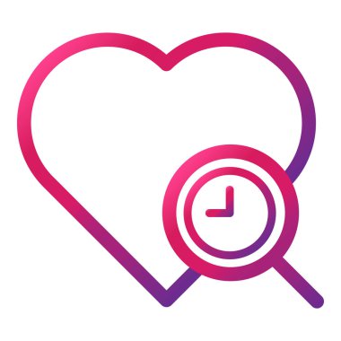 beyaz arkaplanda izole edilmiş gradyan tarzı aşk simgesi