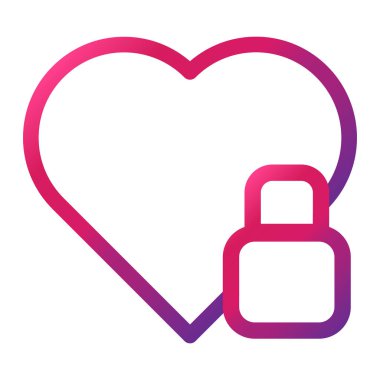 beyaz arkaplanda izole edilmiş gradyan tarzı aşk simgesi