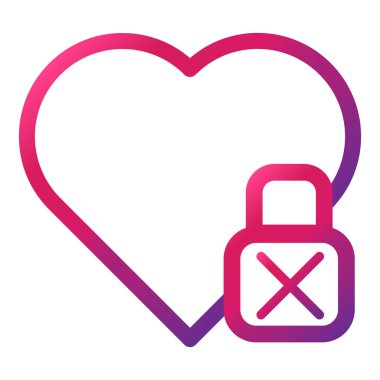 beyaz arkaplanda izole edilmiş gradyan tarzı aşk simgesi