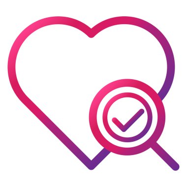 beyaz arkaplanda izole edilmiş gradyan tarzı aşk simgesi