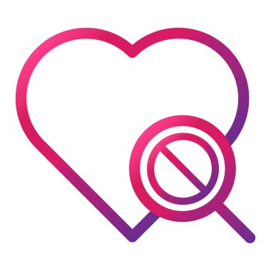 beyaz arkaplanda izole edilmiş gradyan tarzı aşk simgesi