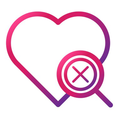 beyaz arkaplanda izole edilmiş gradyan tarzı aşk simgesi