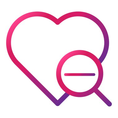 beyaz arkaplanda izole edilmiş gradyan tarzı aşk simgesi