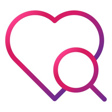 beyaz arkaplanda izole edilmiş gradyan tarzı aşk simgesi