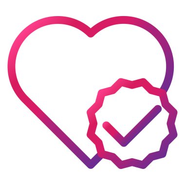 beyaz arkaplanda izole edilmiş gradyan tarzı aşk simgesi