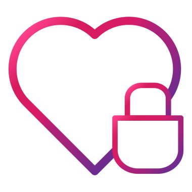 beyaz arkaplanda izole edilmiş gradyan tarzı aşk simgesi