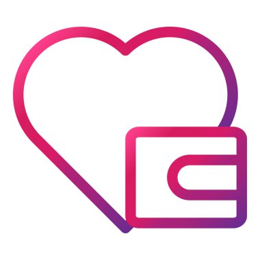 beyaz arkaplanda izole edilmiş gradyan tarzı aşk simgesi