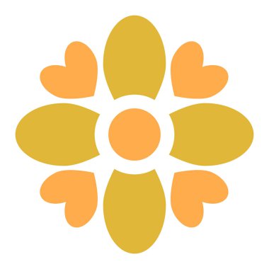 Beyaz arkaplanda çiçek yaprağı süsü