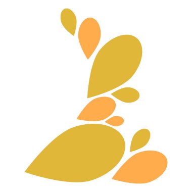 Beyaz arkaplanda çiçek yaprağı süsü