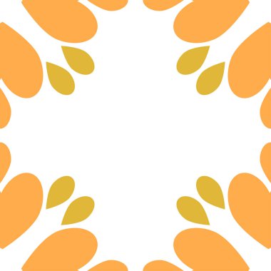 güzel çiçek yaprağı çerçeve dekorasyonu