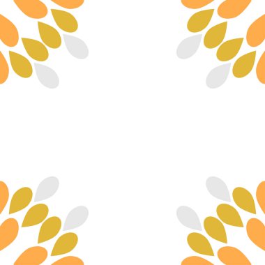 güzel çiçek yaprağı çerçeve dekorasyonu