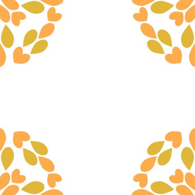 güzel çiçek yaprağı çerçeve dekorasyonu