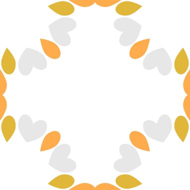 güzel çiçek yaprağı çerçeve dekorasyonu