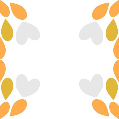 güzel çiçek yaprağı çerçeve dekorasyonu