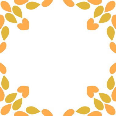 güzel çiçek yaprağı çerçeve dekorasyonu