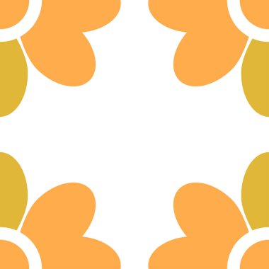 güzel çiçek yaprağı çerçeve dekorasyonu