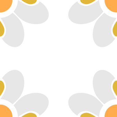 güzel çiçek yaprağı çerçeve dekorasyonu