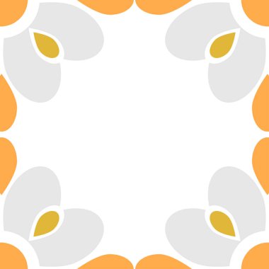 güzel çiçek yaprağı çerçeve dekorasyonu