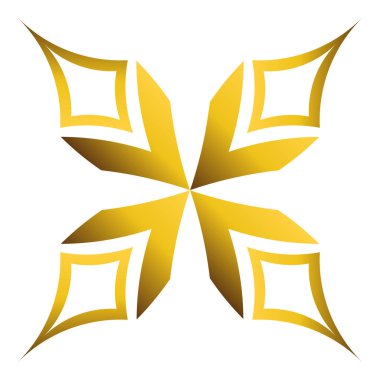 Lüks altın çiçek illüstrasyonu