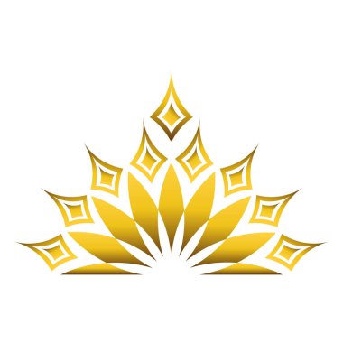 Lüks altın çiçek illüstrasyonu