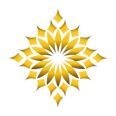 Lüks altın çiçek illüstrasyonu