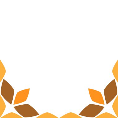 Beyaz arkaplanda çiçek yaprağı süsü