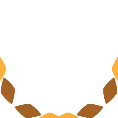 Beyaz arkaplanda çiçek yaprağı süsü