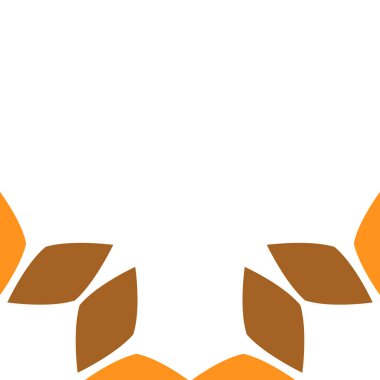 Beyaz arkaplanda çiçek yaprağı süsü