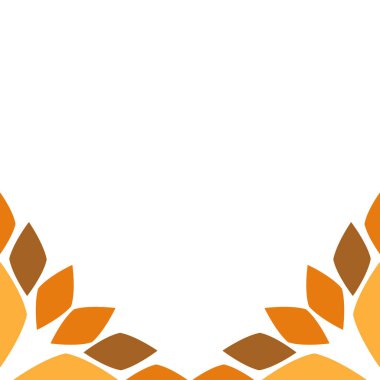 Beyaz arkaplanda çiçek yaprağı süsü