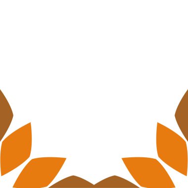 Beyaz arkaplanda çiçek yaprağı süsü