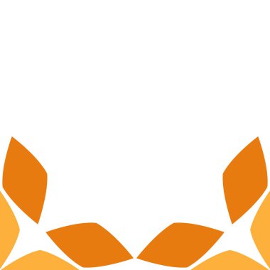 Beyaz arkaplanda çiçek yaprağı süsü