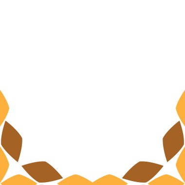 Beyaz arkaplanda çiçek yaprağı süsü