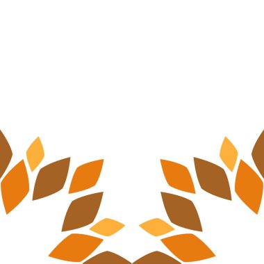 Beyaz arkaplanda çiçek yaprağı süsü