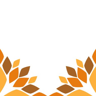 Beyaz arkaplanda çiçek yaprağı süsü