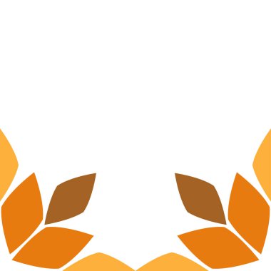 Beyaz arkaplanda çiçek yaprağı süsü