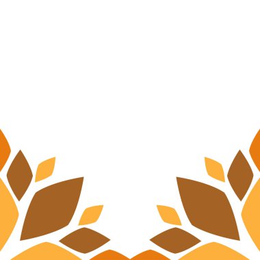 Beyaz arkaplanda çiçek yaprağı süsü