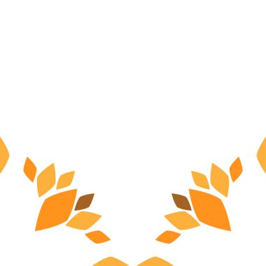 Beyaz arkaplanda çiçek yaprağı süsü