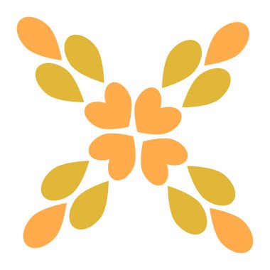 Güzel çiçek yaprağı süslemesi