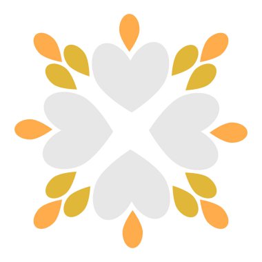 Güzel çiçek yaprağı süslemesi