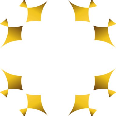 güzel lüks altın geometri çerçeve tasarımı