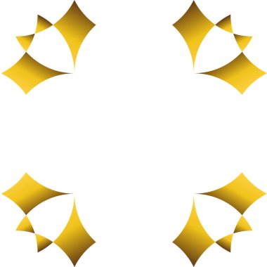 güzel lüks altın geometri çerçeve tasarımı