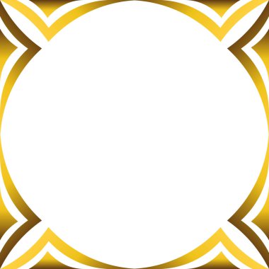 güzel lüks altın geometri çerçeve tasarımı